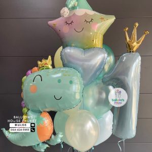 40inch Foil Number & Bouquet Balloon Set