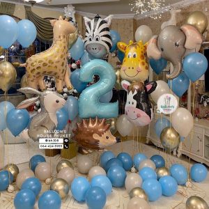 40inch Foil Number & Bouquet Balloon Set