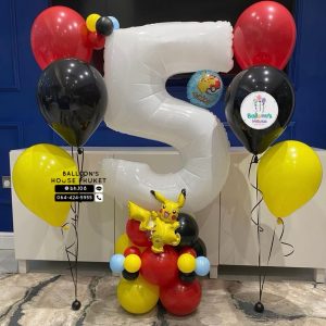 40inch Foil Number & Bouquet Balloon Set