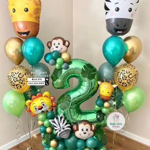40inch Foil Number & Bouquet Balloon Set
