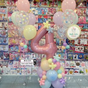 40inch Foil Number & Bouquet Balloon Set