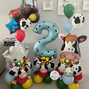 40inch Foil Number & Bouquet Balloon Set