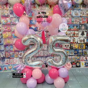 24inch Bubble Balloon & Bouquet Balloon Set