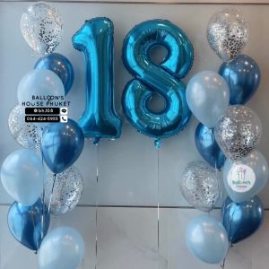 40inch Foil Number & Bouquet Balloon Set