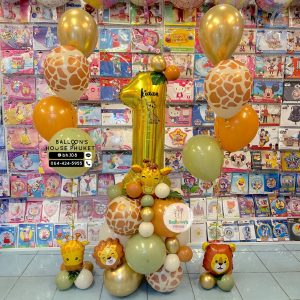 40inch Foil Number & Bouquet Balloon Set