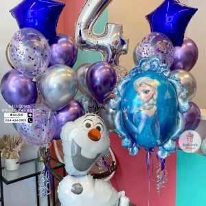 40inch Foil Number & Bouquet Balloon Set