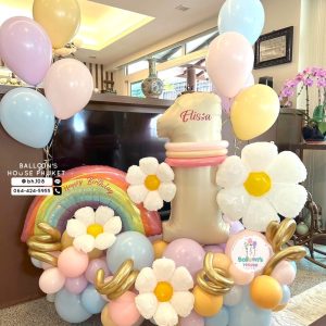 40inch Foil Number & Bouquet Balloon Set