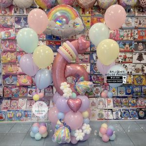 40inch Foil Number & Bouquet Balloon Set