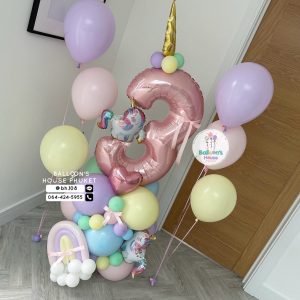 40inch Foil Number & Bouquet Balloon Set
