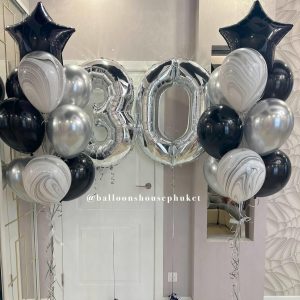 40inch Number Balloon & Bouquet Balloon Set