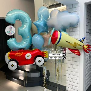 40inch Number & Bouquet Balloon Set