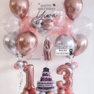24inch Bubble Balloon & Bouquet Balloon Set