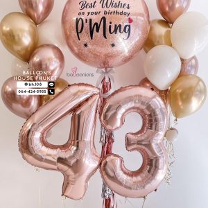 36inch Confetti & Bouquet Balloon Set