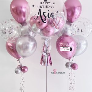 24inch Bubble Balloon & Bouquet Balloon Set