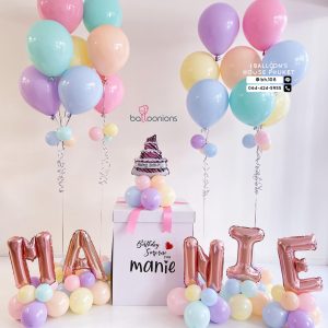 24inch Bubble Balloon & Bouquet Balloon Set