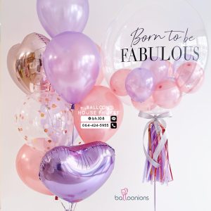 24inch Bubble Balloon & Bouquet Balloon Set