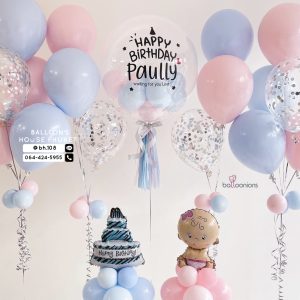 24inch Bubble Balloon & Bouquet Balloon Set