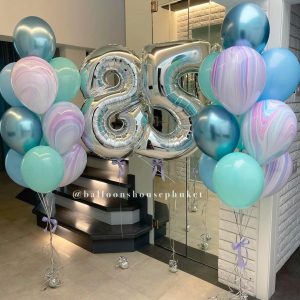 40inch Number Balloon & Bouquet Balloon Set