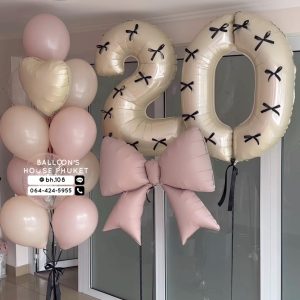 40inch Number Balloon & Bouquet Balloon Set